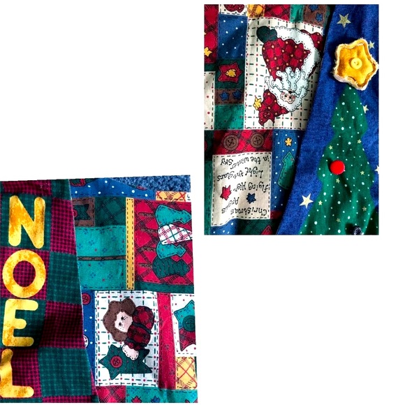 - 🎁Unisex OS vest-reversible-traditional x-mas theme by a 🇨🇦artisan-vintage - Picture 9 of 16